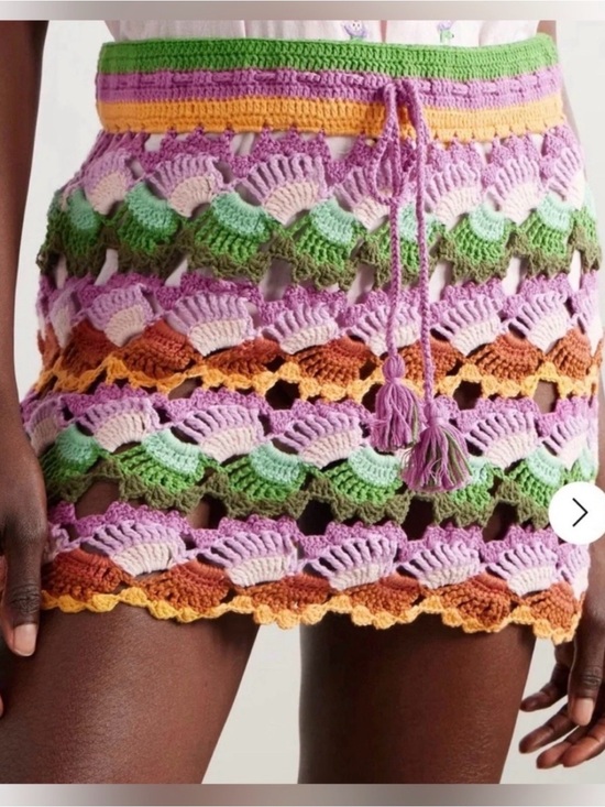 FARM Rio Dresses & Skirts - FARM Rio Crochet Mini Skirt in Lavender, Pink, Green, Yellow, Rust NWT